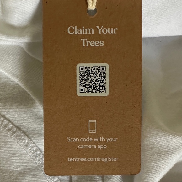 tentree White Short Sleeve Tee with Green and Purple Logo - Picture 7 of 9